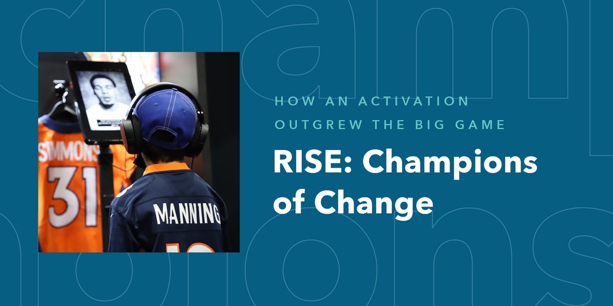 obe95's tweet photo. Everyone loves a #Superbowl success story - but sometimes it happens off the field. Working with @RISEtoWIN + our sister agency @thinktrue_, we transformed a single activation into a year-long, multi-sport sensation across 8 markets. Read the full story: https://t.co/8LYNnhgWC3 https://t.co/9SpNbWm9lA