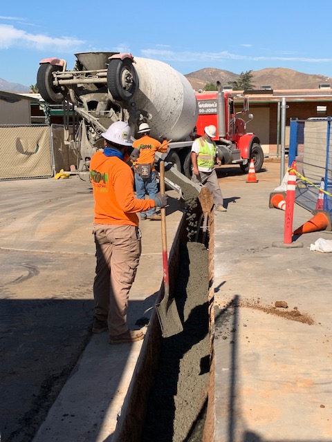 jusdplanning's tweet photo. UPDATE @Jurupa_Middle  Modernization Project: 

Installation of site utilities continues. Seismic upgrades have started at the footings of the building. https://t.co/5qjku5By8w
