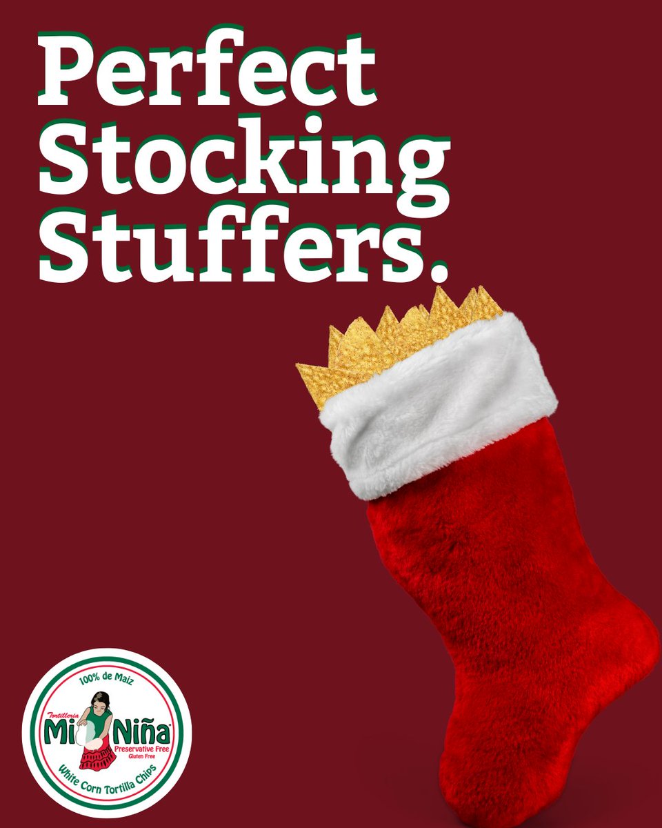 MiNinaTortilla's tweet photo. All I want for Christmas is more Mi Niña Tortilla Chips! The perfect stocking stuffer for any foodie. 🎄
#Stockingstuffers #MiNinaTortilla #Foodie #chipsanddips #nachostime #lovemexicanfoods https://t.co/yVgz5v2Uj4