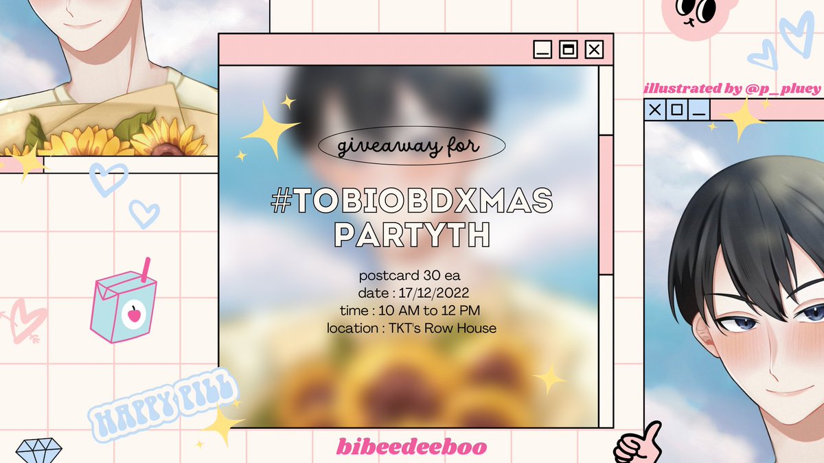 bibeedeeboo's tweet photo. ♡ giveaway ♡
🎄 postcard 30 ea 🦌✨
🗓17 dec 2022ㅣ10 a.m. to 12 p.m.
📍@ TKT’s Row House
#TobioBDXmasPartyTH https://t.co/ai3YOHjvxl