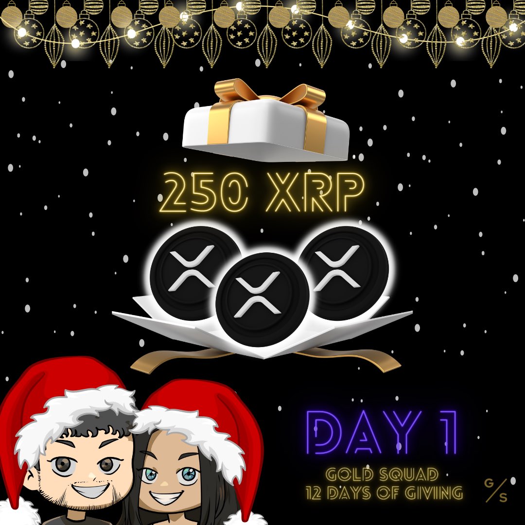 GOLD SQUAD πβ‘οΈ (@goldsquad777) on Twitter photo π DAY 1 GIVEAWAY: 250 $XRP π
How To Enter ππΌ
1. Like & Retweet
2. Must be following <a href="/goldsquad777/">GOLD SQUAD πβ‘οΈ</a> <a href="/megbzk/">megbzk</a> <a href="/MasonVersluis/">MASON VERSLUIS</a>
3. Join the discord and go to the 12 days of giving channel and click ENTER!
discord.gg/gold-squad
β οΈ All winners randomly drawn on Christmas! π DAY 1 GIVEAWAY: 250 $XRP π
How To Enter ππΌ
1. Like & Retweet
2. Must be following <a href="/goldsquad777/">GOLD SQUAD πβ‘οΈ</a> <a href="/megbzk/">megbzk</a> <a href="/MasonVersluis/">MASON VERSLUIS</a>
3. Join the discord and go to the 12 days of giving channel and click ENTER!
discord.gg/gold-squad
β οΈ All winners randomly drawn on Christmas!