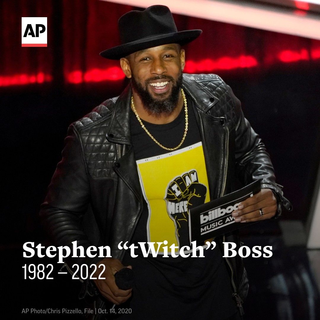 AP's tweet image. Stephen “tWitch” Boss, the longtime and beloved dancing DJ on “The Ellen DeGeneres Show” and a former contestant on “So You Think You Can Dance,” has died. He was 40. bit.ly/3VWhXAs