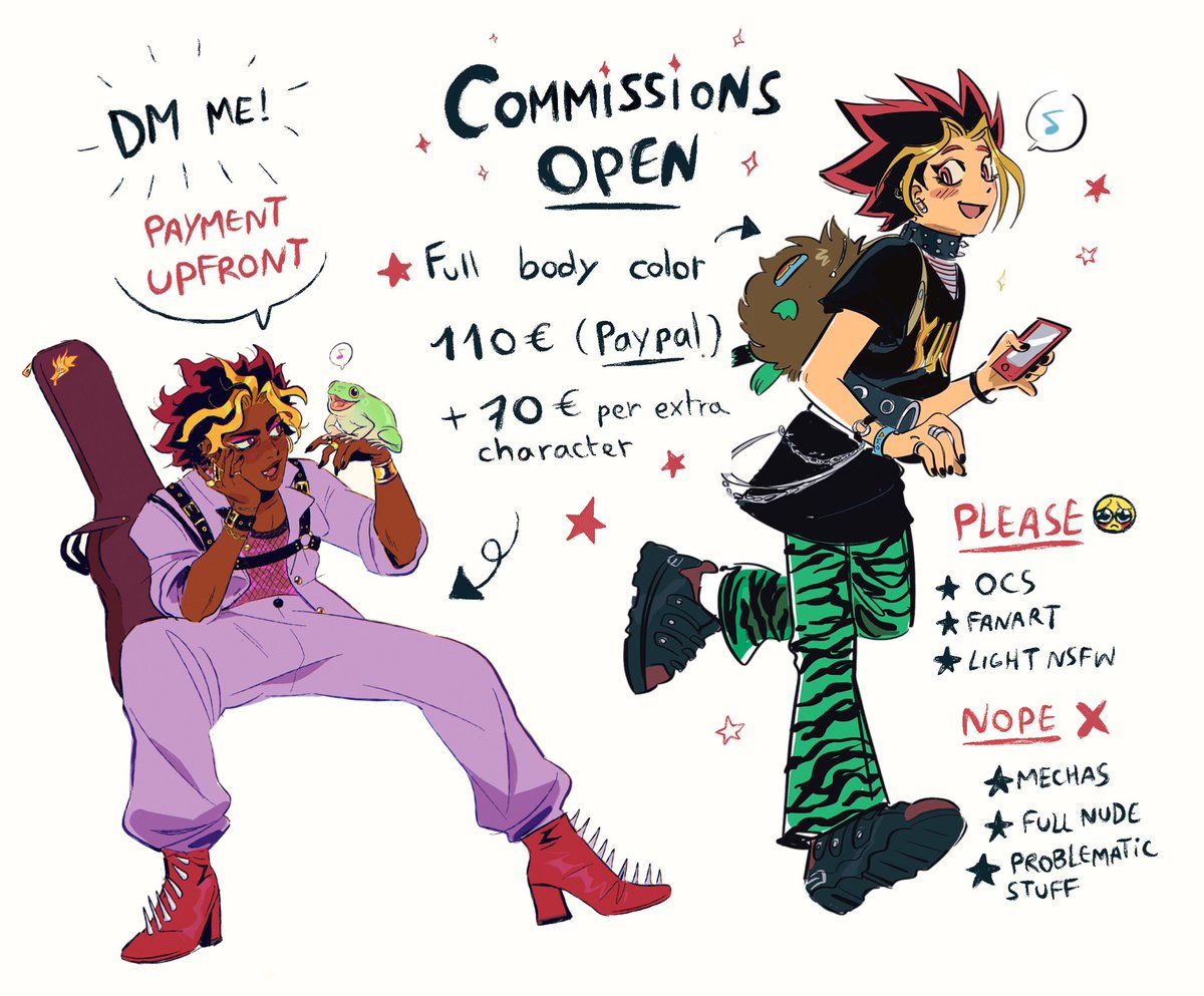 ✨COMMISSIONS OPEN✨ 
i'll be taking a fes slots, please dm me ! 