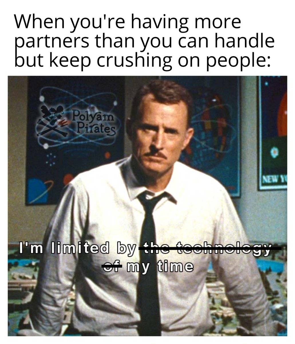 Subscribe now to Polyamory+ to add 50% relationship capacity and gain exclusive access your personal Google Calendar assistant named Keith.

#ethicalnonmonogamy #polyamemery #polyamory #memes #relationshipadvice #polyampirates #polyamorymemes #polyamorousmemes #keith