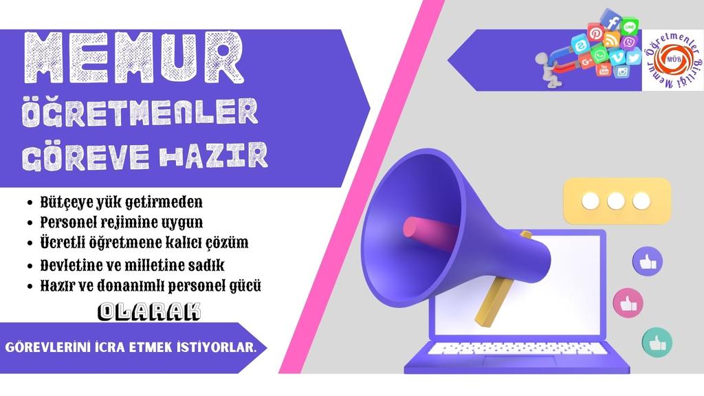 <a href="/arasfb01/">MEMUR ÖĞRETMENLER BİRLİĞİ</a> <a href="/tcmeb/">Millî Eğitim Bakanlığı</a> <a href="/Mustafa_Destici/">Mustafa Destici</a> <a href="/ErbakanFatih/">Dr. Fatih Erbakan</a> <a href="/bbpgenelmerkez/">BÜYÜK BİRLİK PARTİSİ</a> <a href="/rprefahpartisi/">Yeniden Refah Partisi</a> <a href="/CengizzorYRP/">Cengiz ZOR</a> @selimsimsek22 <a href="/mebpgm/">Personel Genel Müdürlüğü</a> Mebe kurumlararası Geçiş hakkı bir gecede elimizden alındı #ÜcretliYerineMemÖğretmen alınmalıdır Yıllardır bir umut bekleyen onlarca  memur öğretmenler olarak artık sınıflarda mesai harcamak istiyoruz
