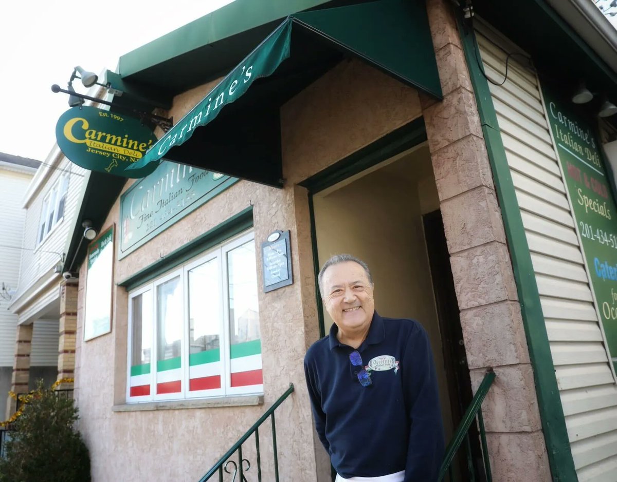 JerseyCity's tweet photo. Carmine Scalia opened Carmine’s Italian Deli at 165 Mallory Ave. in 1982. To this day it is a thriving place for hot lunches made fresh everyday and amazing sandwiches. Congratulations on 25 years of bringing authentic Italian food to #JerseyCity.
#JCstorefronts https://t.co/rjLRGsHeKm