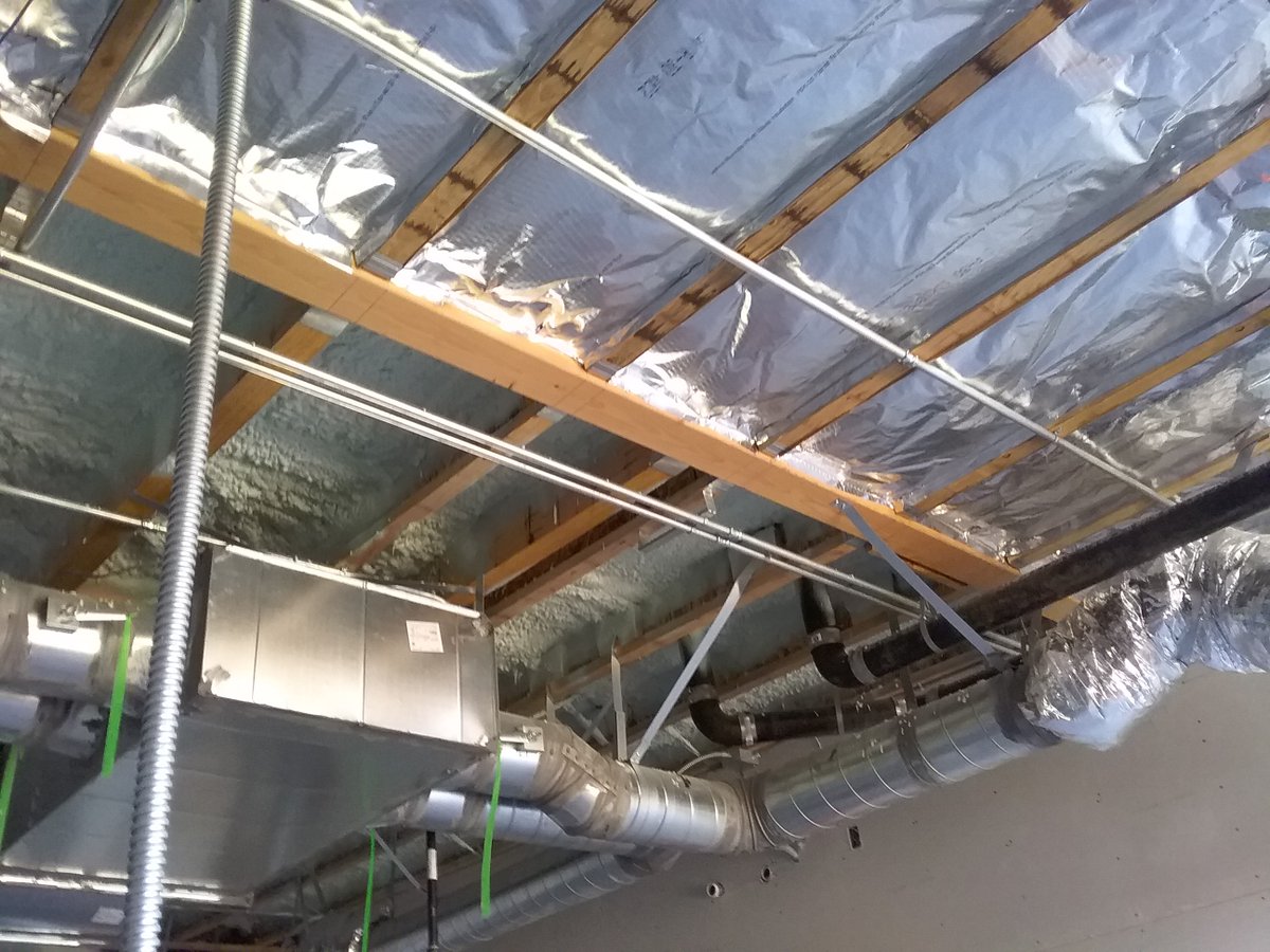 jusdplanning's tweet photo. UPDATE @DelSolAcademy Classroom Addition Project: 

Roofing has started on the flat roof. Interior floor work and prep is ongoing. https://t.co/kW3kxwnoeI
