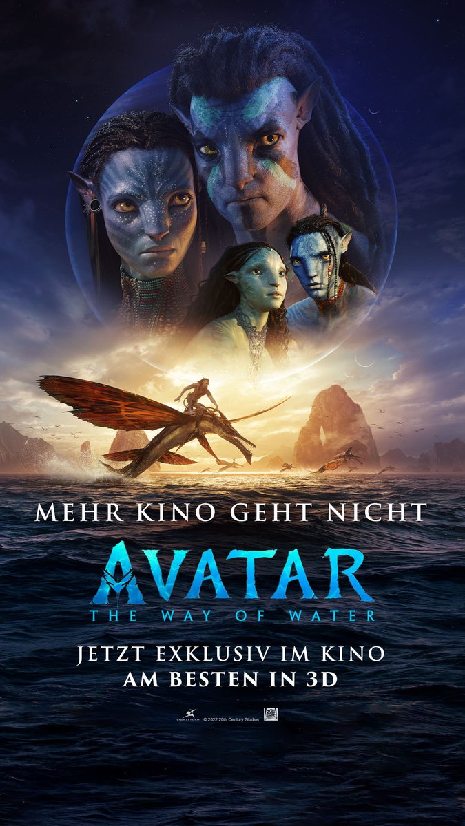 Kinoheld_de's tweet photo. Mehr als 10 Jahre mussten wir auf diese Fortsetzung warten.
Erlebt AVATAR - THE WAY OF WATER in unglaublich beeindruckenden 3D, HFR oder IMAX.
Ab sofort in eurem #Lieblingskino
Tickets bekommt ihr hier: https://t.co/ryQsPtYQSS

#kino #kinoheld #daskino #Avatar2 #thewayofwater https://t.co/45HCQpJgnt