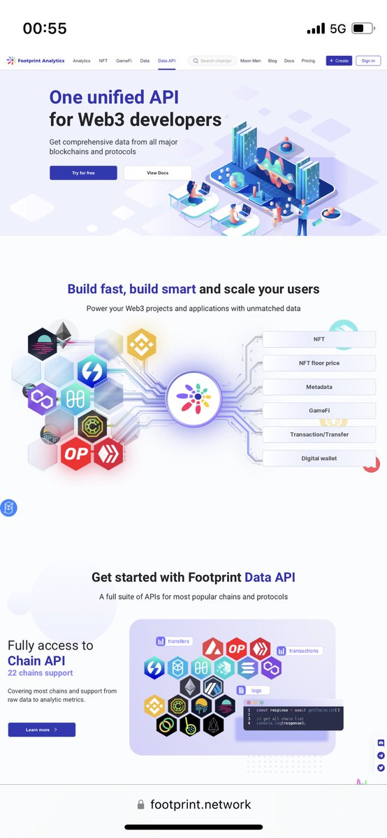 no7wade's tweet image. Client’s feedback , go @Footprint_Data , we build semantics abstraction data layer so hard so that developers could build on top of us much easier with our #blockchain #dataAPI #SQLAPI about #gamefi #NFT
footprint.network/data-api