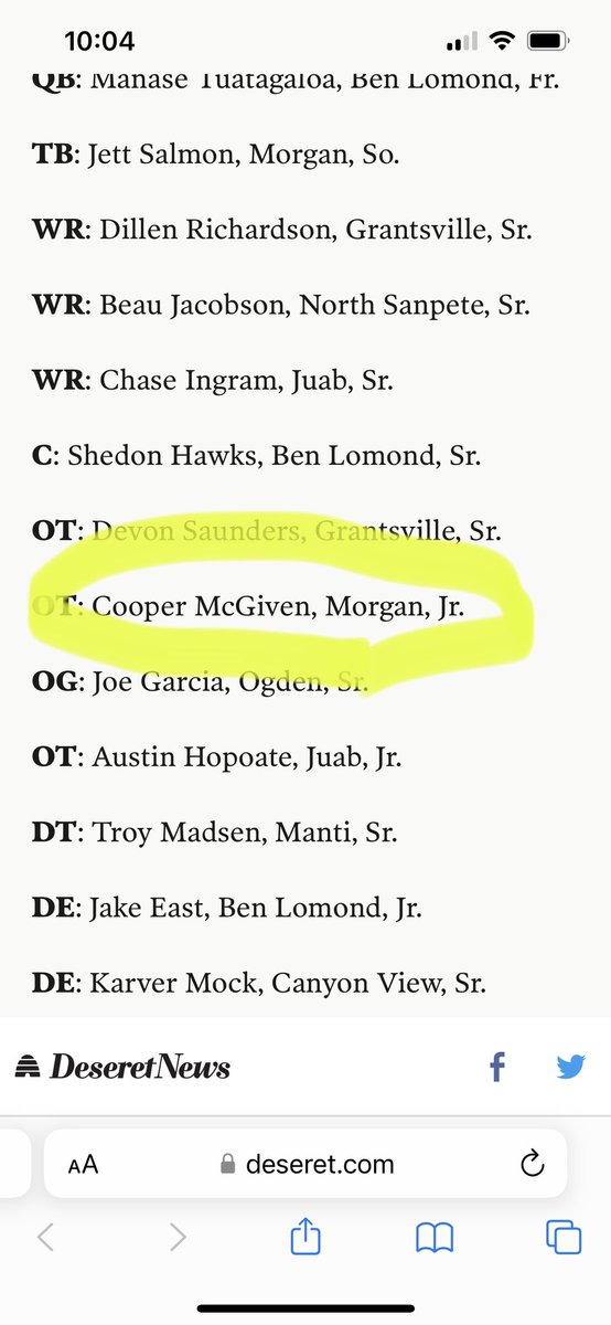 grateful to have earned all-state honorable mention! Going for 1st team in 2023!! 😤💪 nothin better than 2022 state champions though!Check out my Junior highlights! hudl.com/v/2JtY9T