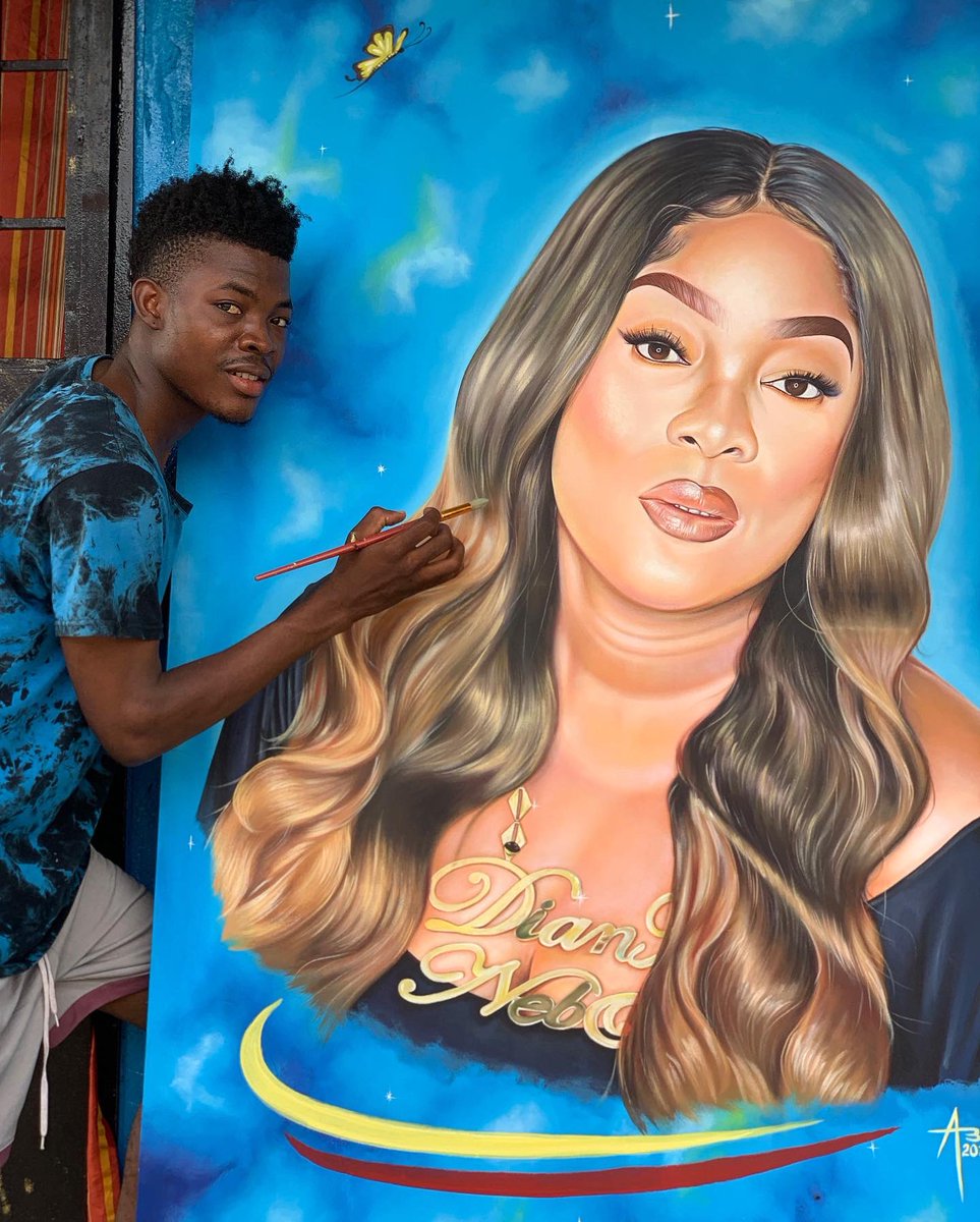 A_windas's tweet photo. Wow! Portrait painting by @A_windas, 🇱🇷 Best youngest Multitalented Liberian Artist.. ✍🏽🎨🖼️

Please retweet and keep following for more 🙏🏾😫

#Art #Painting #Awindas #Liberia #Godisgood #time #Hustle #Life https://t.co/YvCGRSqpBl