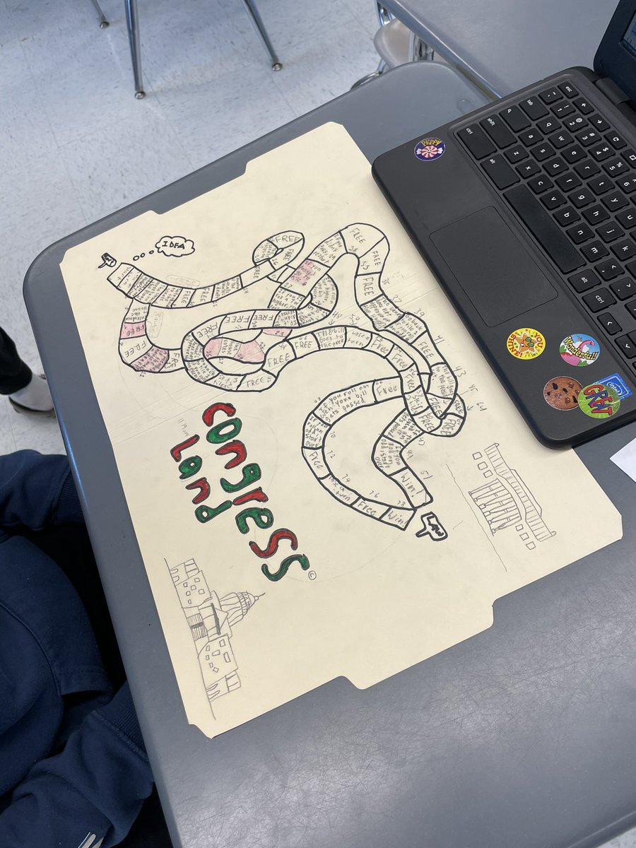Students are designing board games to show how a bill becomes a law (bonus: we plan on playing them for our next Digital Detox Day!) <a href="/ThompsonMSpride/">Brian Currie</a> <a href="/MTPSpride/">Middletown Township Public Schools</a>