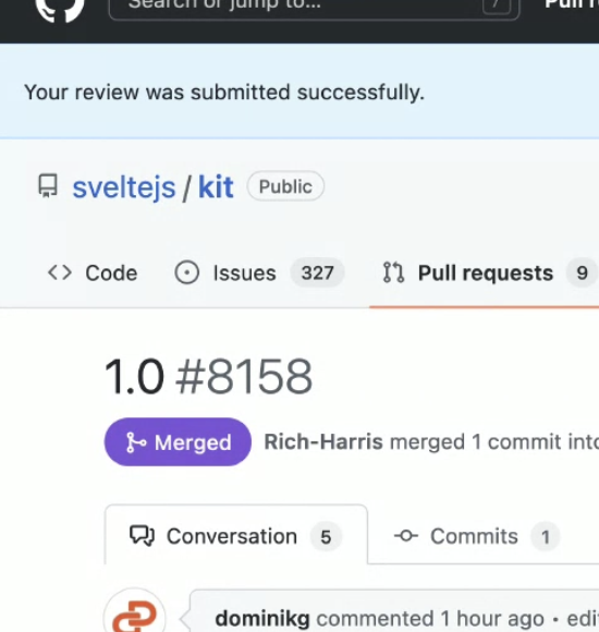 SvelteKit 1.0 merged

youtube.com/watch?v=N4BRVk…
