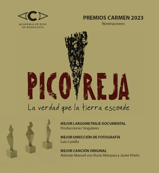 ProSingulares's tweet photo. Orgullo tremendo de recibir 3 Nominaciones de la @acacineandaluz a los #PremiosCarmen23 por #PicoRejaDocumental
@arturoandujar @RemeMalvarez
@antoniomanuel__ @Rocio_Marquez_ @JuanmiBaquero
@AncineAndalucia @ASECAN__ @a_docma @AAMMAaudiov https://t.co/9bo59VYmMv