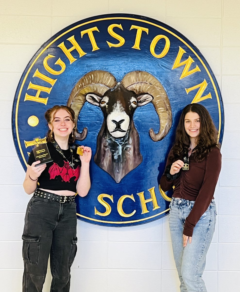 EWRSDK12's tweet photo. Hightstown High School Seniors Amy Warsaw and Rebecca Rubinstein were awarded medals for ranking Superior in the 2022 International Thespian Society International Competition in the musical theater category. Congratulations! https://t.co/XJZ9oXmioJ