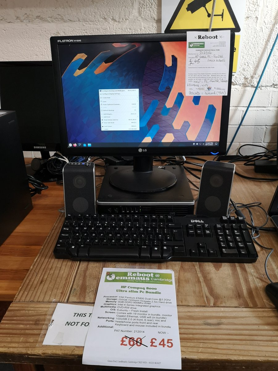 Is a new laptop or desktop on your Christmas list this year? Check out our range of refurbished tech at our shop for a more sustainable and affordable gift! 

Call Emmaus Reboot on 07377 251333 to check availability of items and more information!