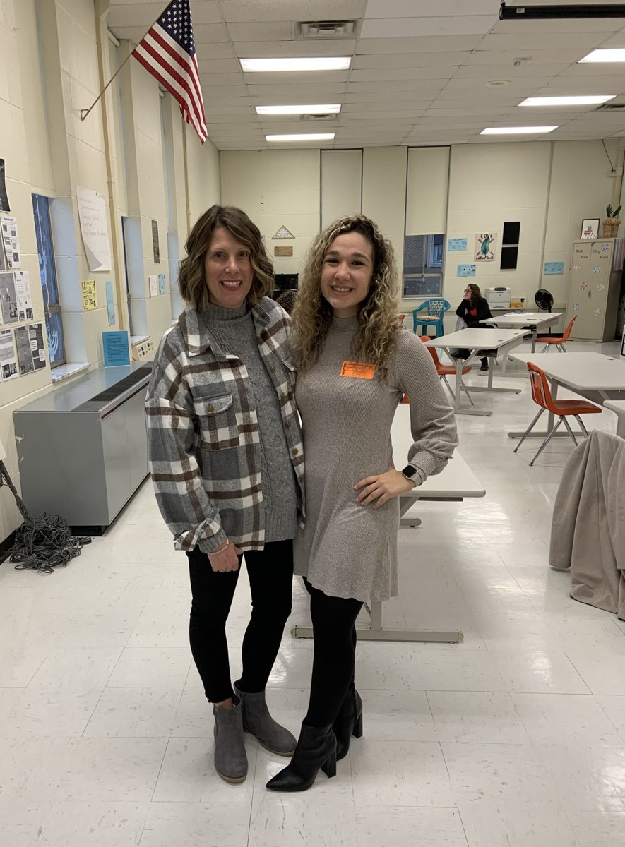 Howland Alumni- Thank you Leah for coming to assist with Mock Interviews!  Students had mock interviews in College &amp; Career Readiness with local businesses &amp; community members today!