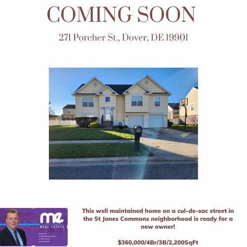 TheMovingExp's tweet image. 271 Porcher St., Dover, DE 19901
This well maintained 4 bedroom -3 full bath home on a cul-de-sac street in the St Jones Commons neighborhood is ready for a new owner! 

$360,000/4Br/3B/2,200SqFt
#homeforsale #movingexperience