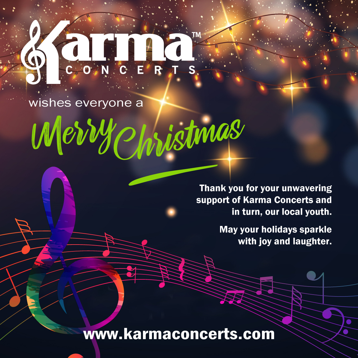 Wishing you all the best for the holiday season. 🎄😊💚💜 Here's to a great 2023! 🥂

#KarmaConcerts #KarmaLeduc #bethekarma #thatskarmababy #karmakids #christmasmusic #MerryChristmas2022