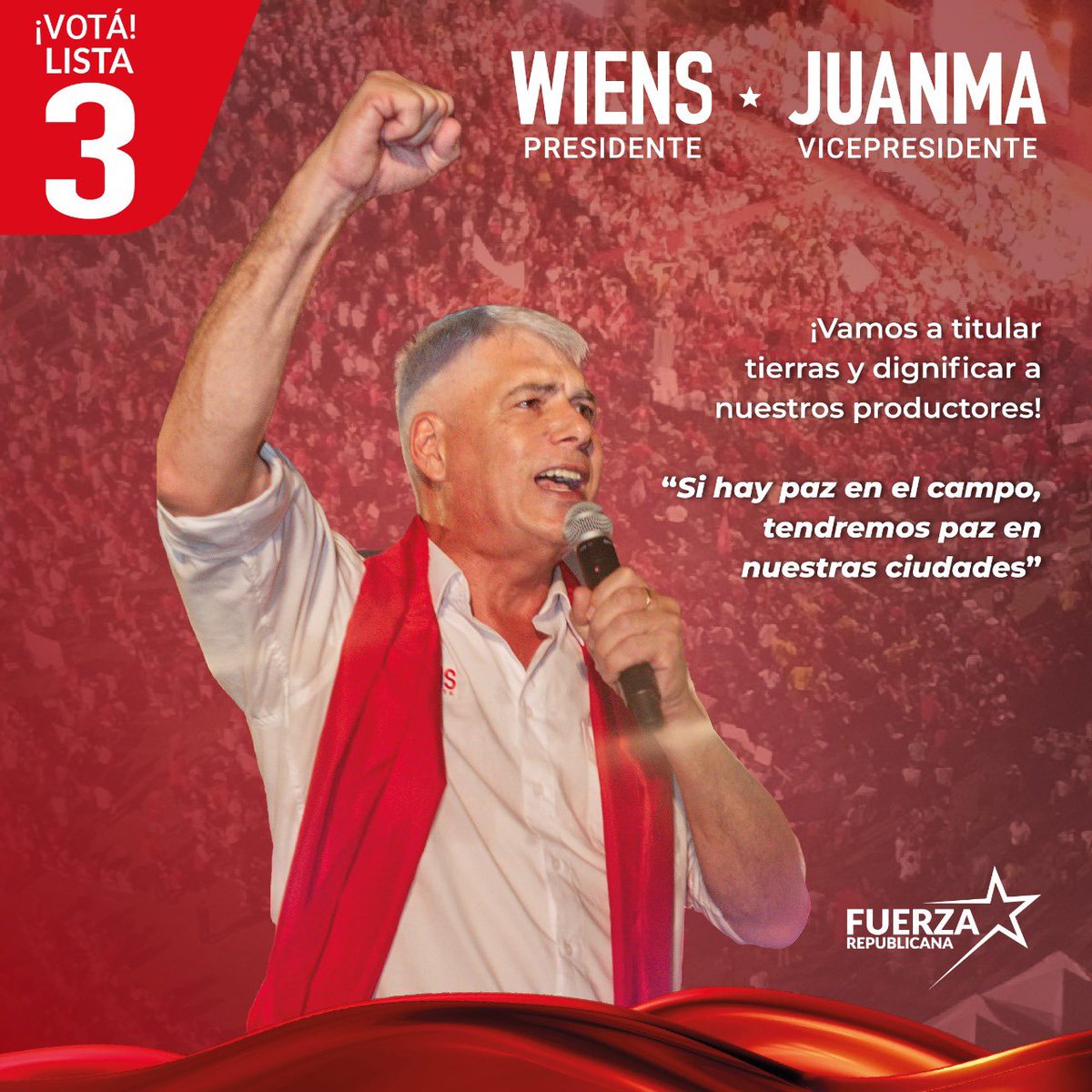 ArnoldoWiens's tweet photo. Si hay paz en el campo, hay paz en las ciudades. Por eso, #AtodaMáquina, vamos a titular tierras y a dar todo el apoyo a nuestros pequeños productores a lo largo y ancho del país 👨🏻‍🌾🇵🇾

#WiensPresidente
#WiensGana https://t.co/W6aXNcka9n