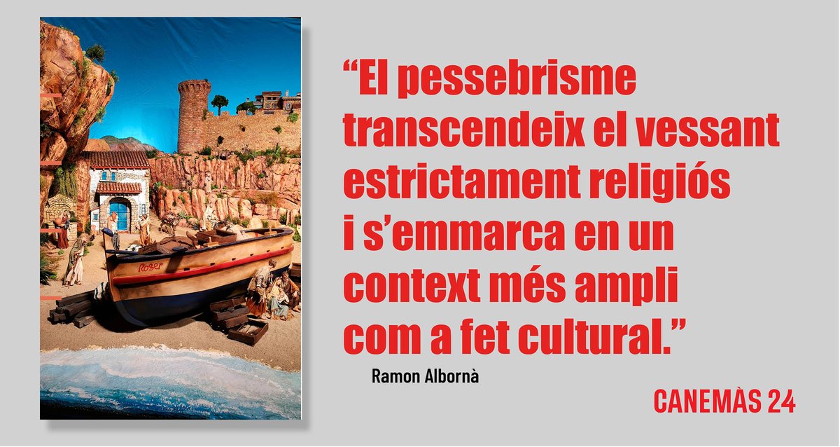 EnsAssoc's tweet photo. 📕 Enguany celebrem el 800 aniversari del primer pessebre. Per això hem demanat a @ralborna, president de @pessebrescat, que en el #Canemàs24 escrigui un article sobre el fet pessebrista avui en dia.

👉Per adquirir la revista: canemas@ens.cat https://t.co/Ou9V5VPVLH
