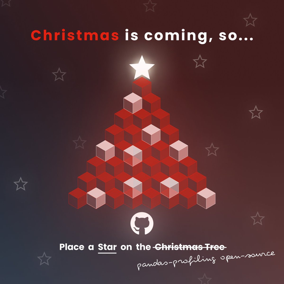 YData_ai's tweet photo. Time to light up the #GitHub tree!  #pandasprofiling is the #opensource tool that allows an exploratory #dataanalysis with just a few lines of code generating interactive reports. Visit Pandas-profiling GitHub, and don't forget to place your star at https://t.co/NJxLSSCUAO https://t.co/lNdMY345z9