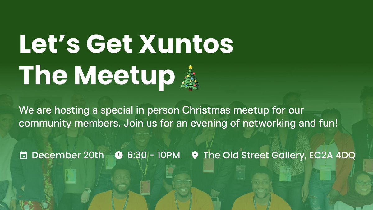 xuntos_'s tweet photo. Looking for a perfect way to end the year in London? 

If you’re working/ interested in tech come an join us for an evening of food, activities and plenty of tech talk! 

https://t.co/j7ESxVQbCu https://t.co/4Pcx9GEfOj