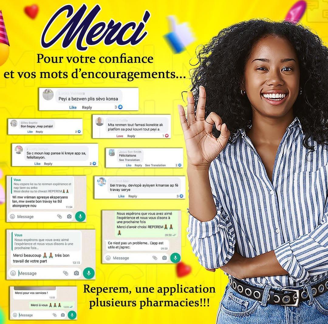 Reperemht's tweet photo. Bonne nouvelle !!🥳L'application Reperem vient de dépasser la barre des 500 téléchargements☝🏾😊. 
 
Plus de 500 personnes à qui nous avons rendu la recherche et l’acquisition de médicaments tellement plus facile.

Un grand MERCI, pour vos retours positifs et votre confiance🤗. https://t.co/ob6iFR0a0t