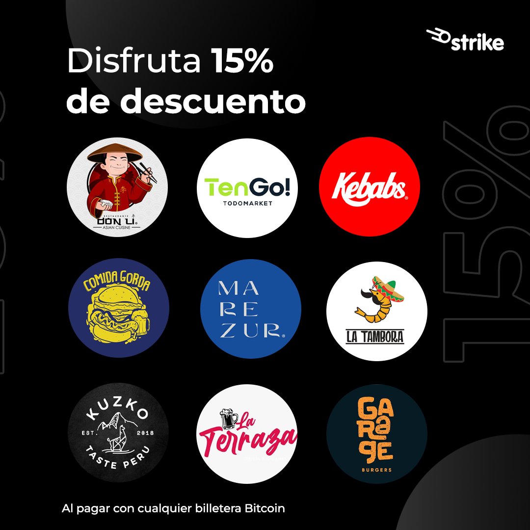 🗓️¡Que el aguinaldo te dure hasta el 2⃣0⃣2⃣3⃣!

Aprovecha los #BitBenefits y disfruta descuentos instantáneos al pagar con cualquier billetera #Bitcoin 

Mira más beneficios aquí: sites.google.com/strike.me/prom…