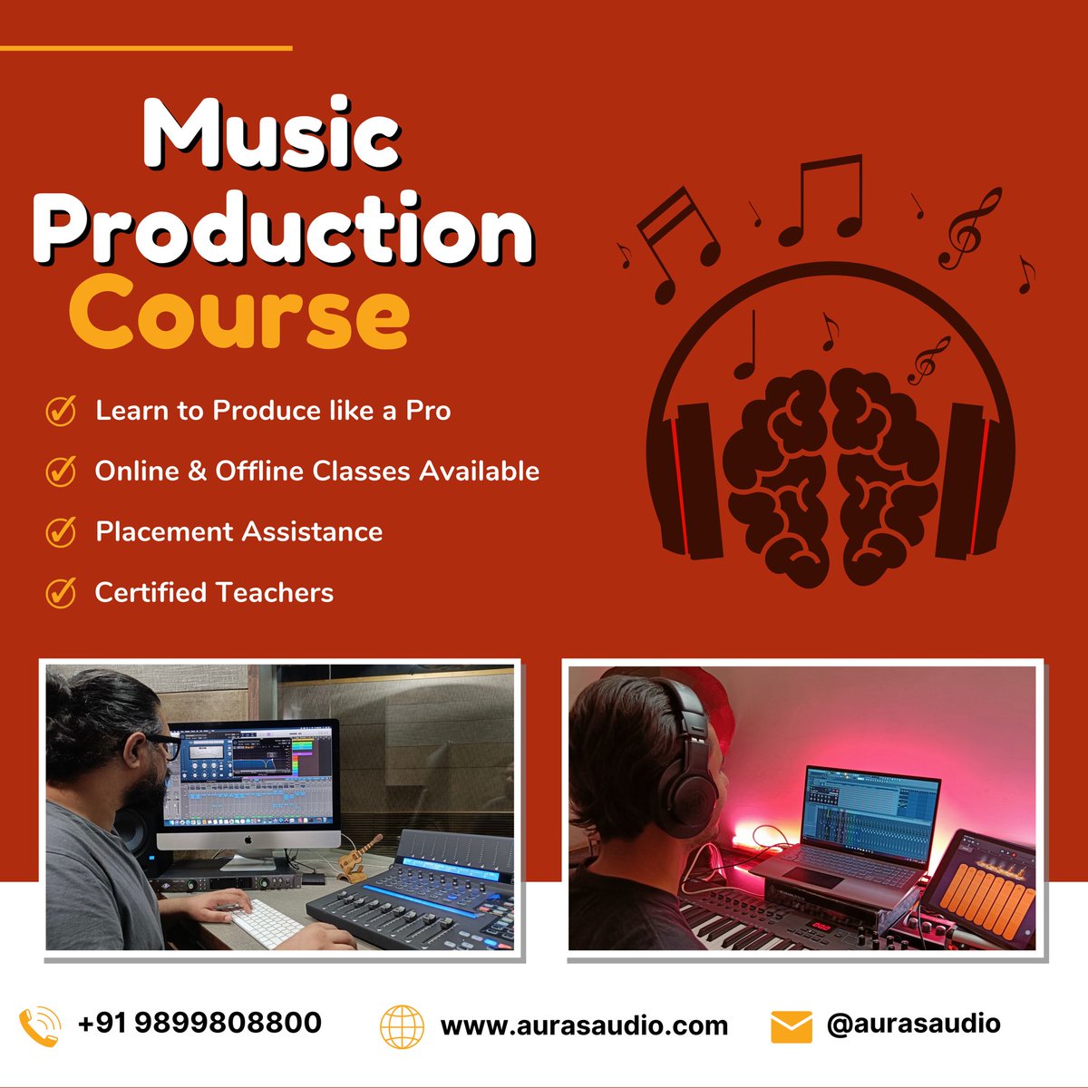 Music Production Course 

Enroll now !
Contact - +91 9899808800

#insyncwithsound
#aurasaudio 

#musicproductioncourse 
#soundproductioncourse 
#learnmusicproduction 
#logicprox 
#musiceducationdelhi 
#bestrecordingstudiodelhi
#aurasaudiostudio
#aurasstudio