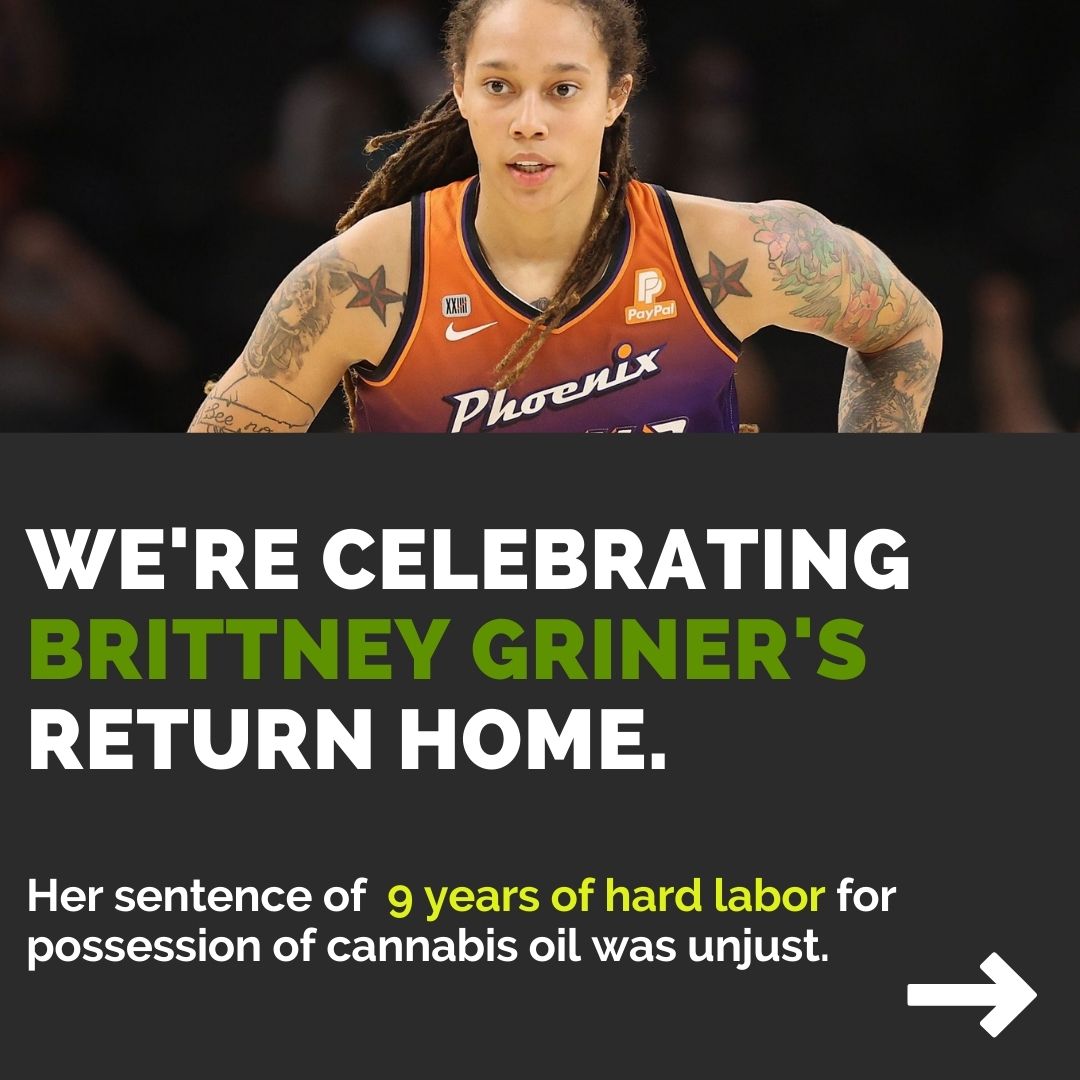TheGuerrillaPol's tweet photo. While we celebrate Griner’s release, let’s not forget about the tens of thousands of people in our own country who are serving time due to cannabis related offenses. https://t.co/aUjTM2f15L