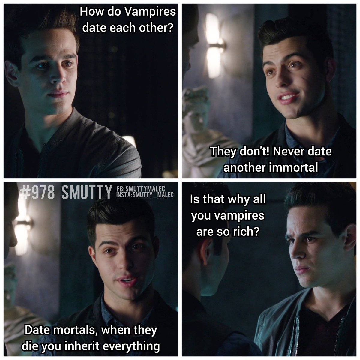MalecSmutty's tweet photo. #978 Does explain swanky apartments in Manhattan

#shadowhunters #shadowhunterstv #malec #aleclightwood #magnusbane #matthewdaddario #mattdaddario #harryshumjr #shumdario #SaveShadowhunters #shadowhunterslegacy #saphael #raphaelsantiago #davidcastro #simonlewis #albertorosende https://t.co/v3QVlT3G5w