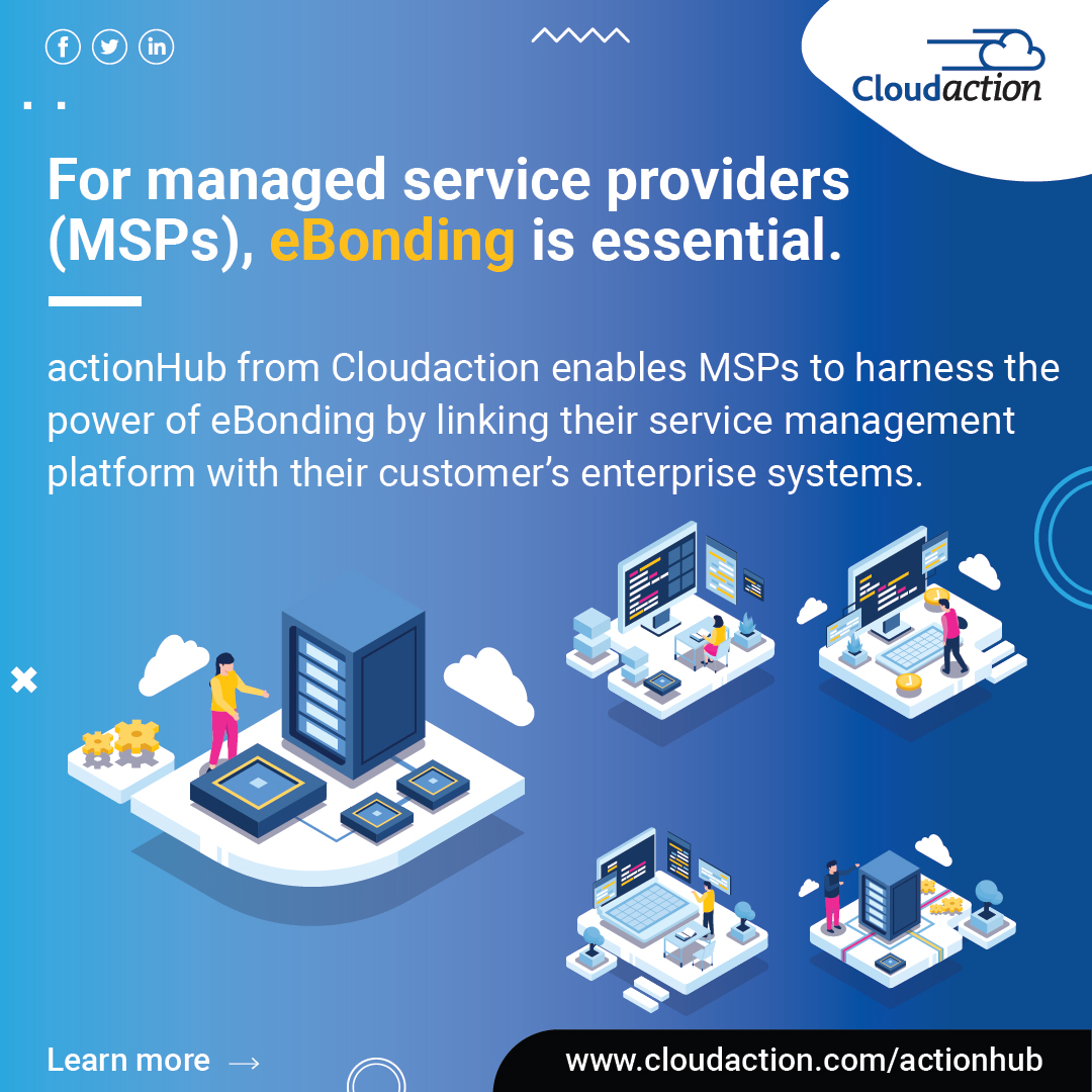 askcloudaction's tweet photo. We developed actionHub to make it easier to connect your organizational ecosystem via a smart integration solution that is incredibly simple to use, secure, and reasonably priced.

#actionhub #ebonding #DigitalTransformation #ITSM #enterpriseintegration #askcloudaction https://t.co/Blp6eybWfv