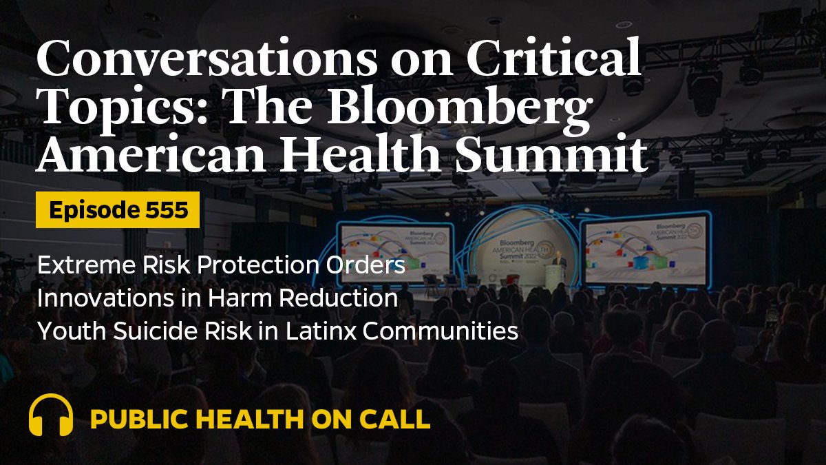 Last week, public health leaders and scholars gathered in Philly for the annual Bloomberg American Health Summit to discuss critical topics to improve our communities. Today’s @publichealthpod episode features three panels from the main session. johnshopkinssph.libsyn.com/website/catego…