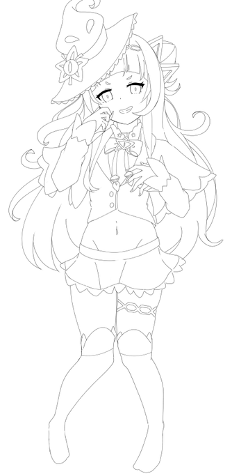 シオンちゃん描けたので帰ったら塗りマス😌 