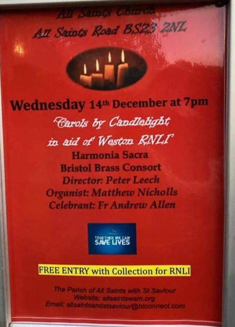 Looking forward to tonight's Carol Service with Harmonia Sacra.
All Saints Church, W-s-M.
7pm start but get there early if you want a seat.🎵🎺📯🎄🙂