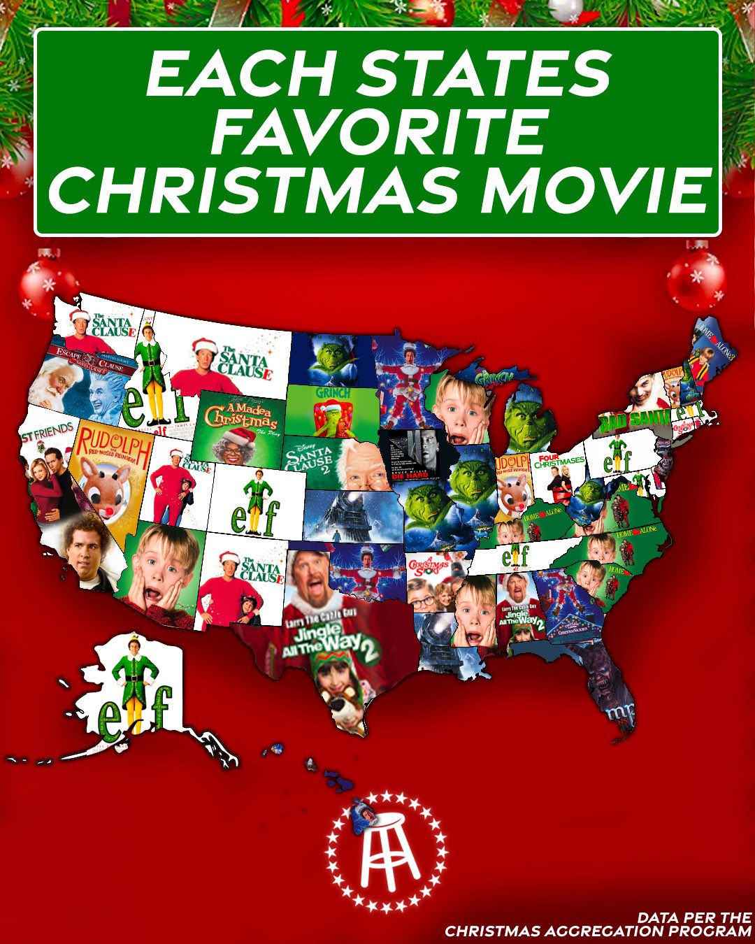 Barstool Sports on Twitter "The Top Christmas Movie in each State