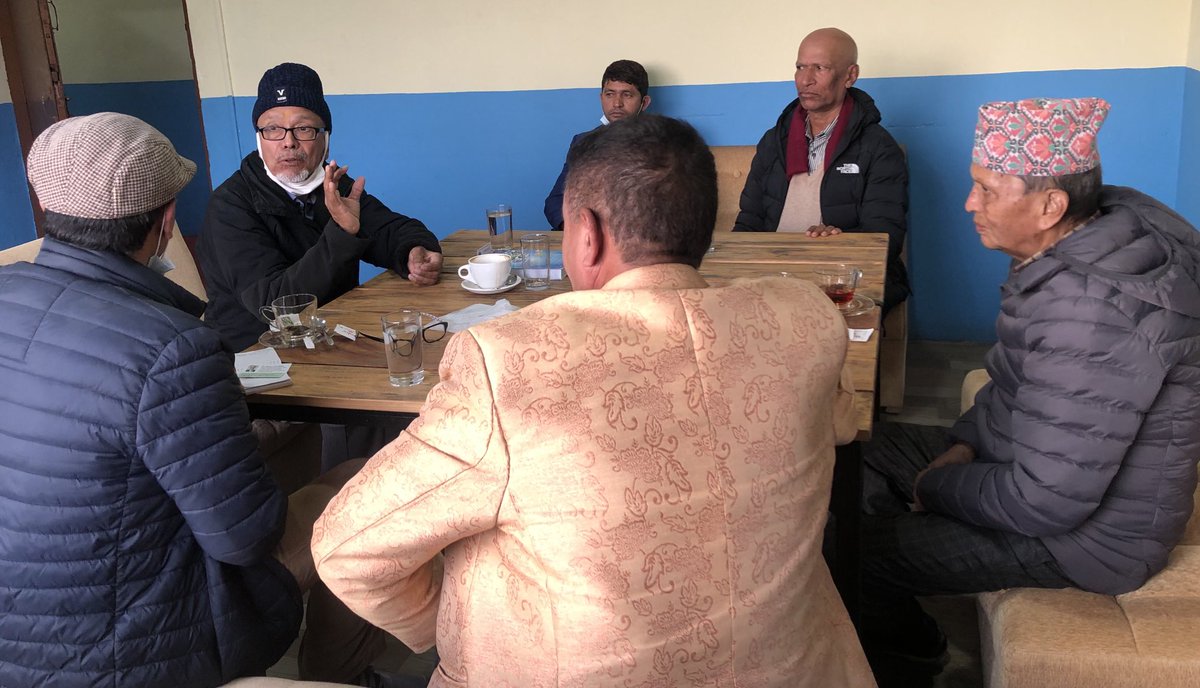drbishnuhnepal's tweet photo. #TIMEforACADEMICS: useful coffee chat invited by #MatribhoomiOrganization @ #MatriMedia was participated by its Chair AIG(rtd) #RanaBahadurChand,#NayanBahadurKhadka/79,#BasuDahal,#BharatBikramDhakal+its SecGen@#Kathmandu today.
-@#Himalayas #UNSG #UNWTO #Metaphysics #SAARC #ABC https://t.co/7v5ECrTcit