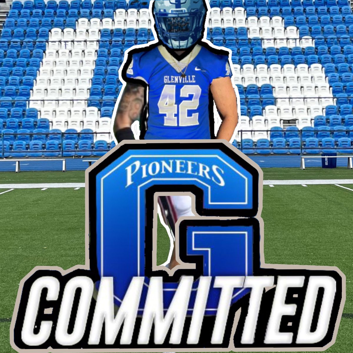 sbradshaw42a's tweet photo. I am beyond blessed to commit to Glenville State University on a full ride scholarship! @GlenvilleStFB https://t.co/ZW8TBBERMW