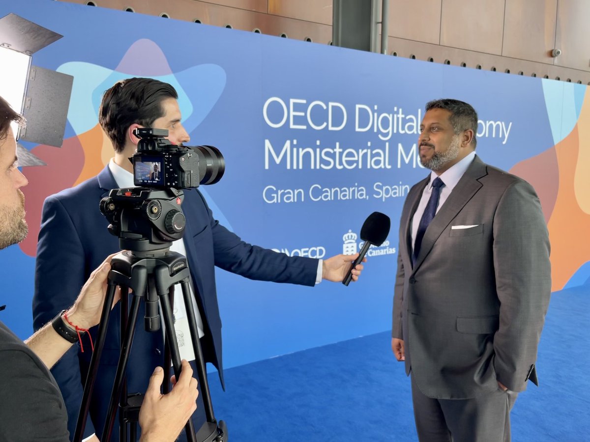 Wrapping up second day of interventions at #OECDdigital Ministerial Meetings.  I underscored the critical urgency for civil society to be more than participants - to be principal architects of human centered technologies in a digital economy. @CSISAC⁩ ⁦⁦⁦@PJMFnd⁩