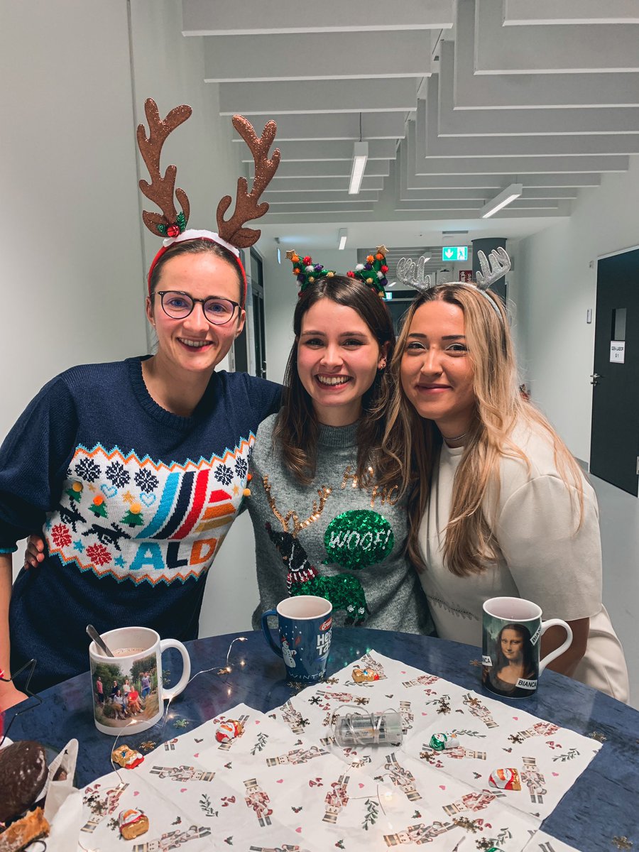 Celebrating the upcoming holiday season with 1/3 of our group. There is nothing like a Christmas party!🎄🌨️