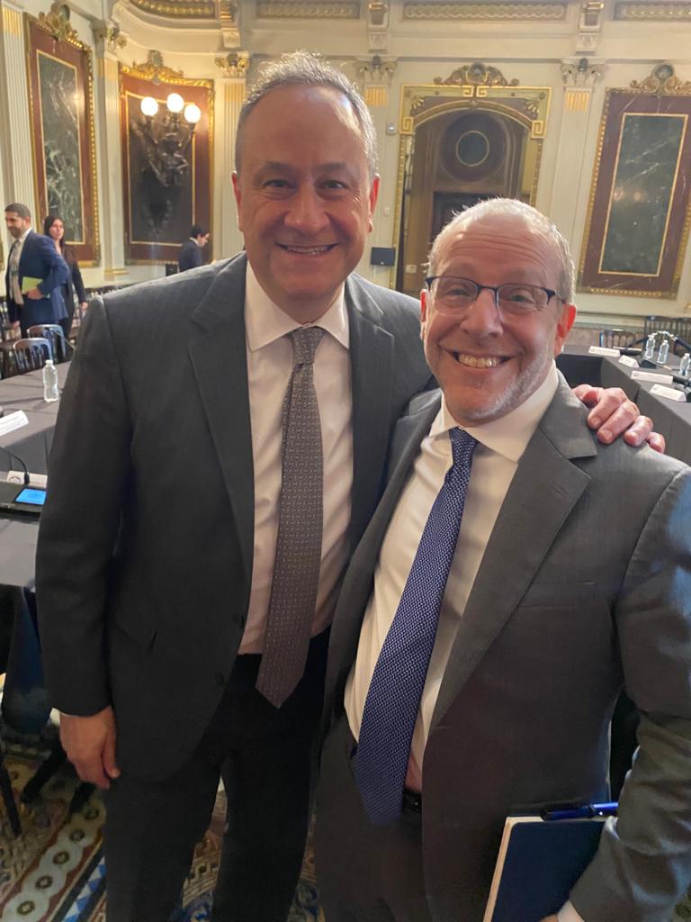 RabbiAssembly's tweet photo. Our CEO Rabbi Jacob Blumenthal represented the Masorti-Conservative Movement at a roundtable last week at the White House on the fight against antisemitism and hate. We are heartened to see this announcement from the White House this week. @DouglasEmhoff @WhiteHouse https://t.co/HxaVhvKOxm