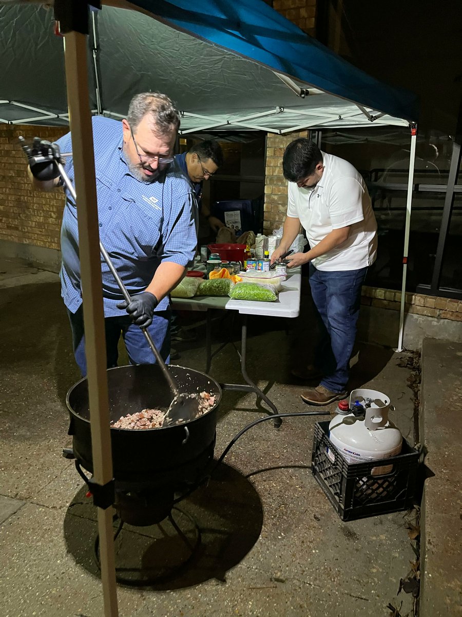 We had a wonderful time serving the community of Magnolia, TX. We cooked 40 lbs of jambalaya to feed St Matthias Catholic Church after the Mass in honor of Our Lady of Guadalupe. #feast #SatPon