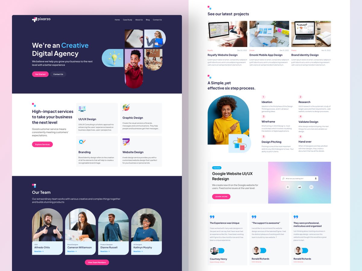 Pixarzo Design Agency Landing page Design

Click for more details :
lnkd.in/gzfuntuJ

#uxdesign  #uidesign  #landingpage #figma #agency  #designer #freelancedesigner #uxui #landingpagedesign #appdesign  #WebApp  #webdesigner  #designjobs  #pixarzo