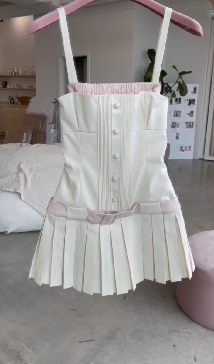 orseun iris “le playsuit” in cream and soft pink