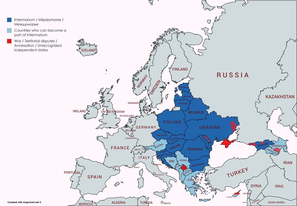 PaulConRO's tweet photo. George Friedman predicts Intermarium could become the next superpower if Germany's soft power will fade away due to energy crisis. That's why their main goal right now is the end of the war so they can resume energy import from Russia. https://t.co/nzxdFETpFV