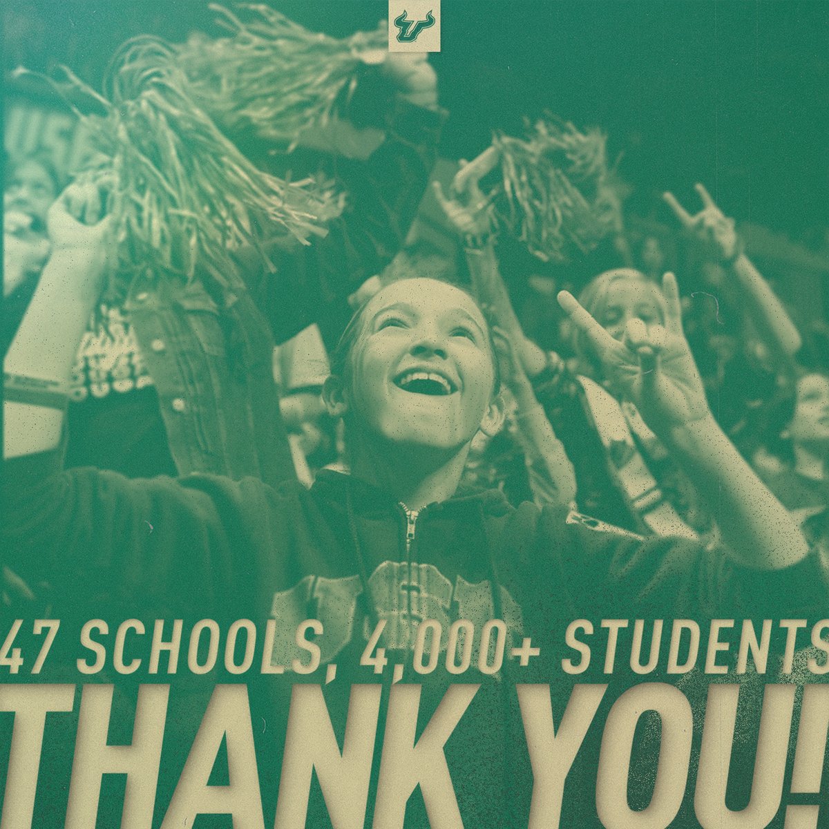 USFWBB's tweet photo. Full of life, fun, and definitely noise!

Thank you to all the schools and students who came out to today's game!

#HornsUp🤘 | #RunWithUs | #EducationDay https://t.co/RKaJ6KxBYB