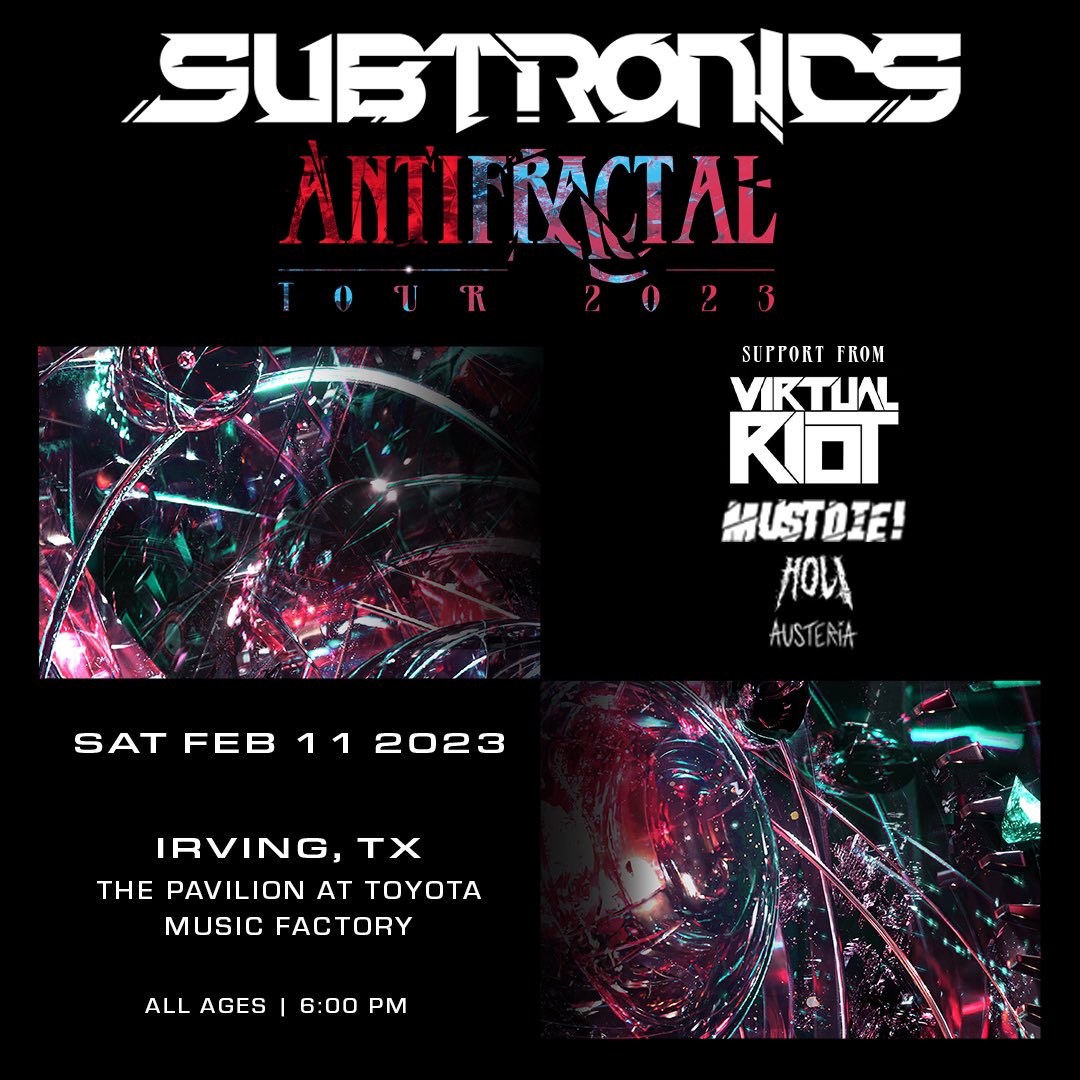 FullGrindTexas's tweet photo. TEXAS! — SUBTRONICS TICKET GIVEAWAY! 🔥 Would YOU like a chance to WIN 2 FREE TICKETS to see the legends @Subtronics, @Virtual_Riot, @MUSTDIEmusic &amp; @holdubz!??

How to Enter:
• RT &amp; LIKE + Tag Your Friends 🫶
• Must Follow us on IG: @FullGrindTexas
• Winner Chosen by 2/09/23 https://t.co/C4GPo5LhRN