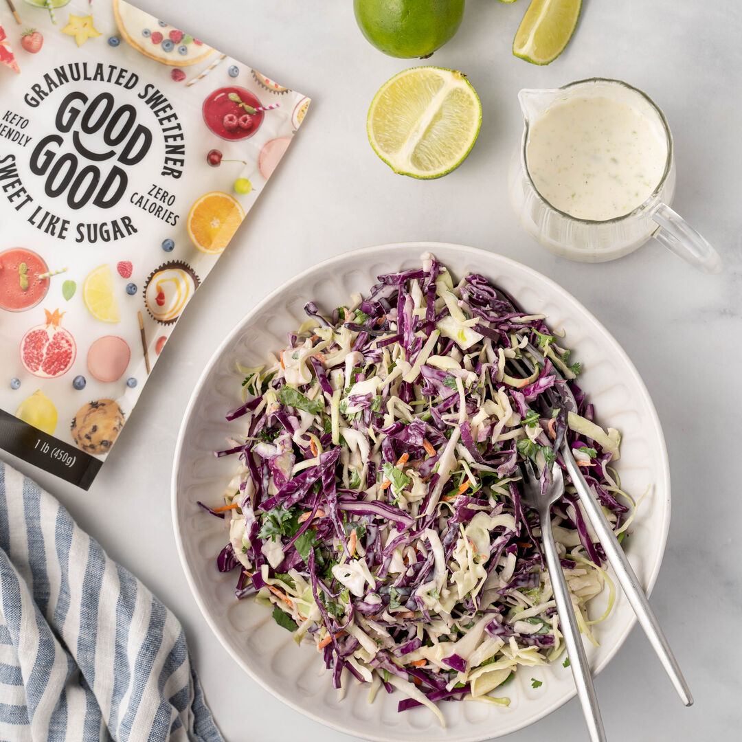 goodgoodbrand's tweet photo. If you are planning your holiday menu, you need to add this side! Our Sweet Lime Coleslaw recipe has the perfect amount of zest and flavor for any meal.  https://t.co/cSWxoarz1L https://t.co/wph150IAiK