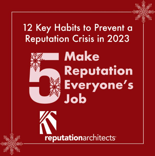 ReputationDoc's tweet image. Having a #crisis plan is good. Not having a crisis is even better. Head off crises by building a risk-sensitive #culture where workers look out for #reputation risks and feel it&apos;s their job to sound an alarm if they think reputation may be in jeopardy. bit.ly/3iR7xDl.